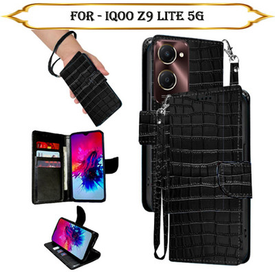PARGO Flip Cover for IQOO Z9 Lite 5G(Black, Pack of: 1)