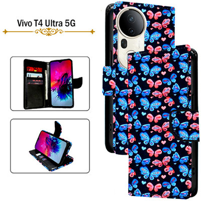 PARGO Flip Cover for Vivo T4 Ultra 5G(Black, Pack of: 1)