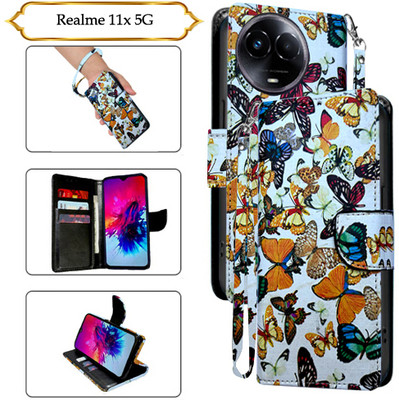 PARGO Flip Cover for Realme 11x 5G(White, Pack of: 1)