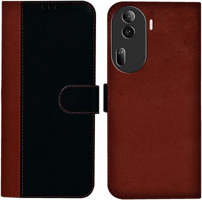 HUPSHY Flip Cover for OPPO Reno11 Pro 5G(Black, Brown, Dual Protection, Pack of: 1)