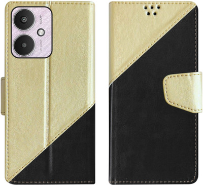 SBMS Flip Cover for Mi Redmi 13C 5G / Mi Redmi 13C 4G / Poco C65 / Poco M6 5G Back Cover Case(Black, Shock Proof, Pack of: 1)