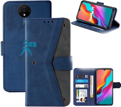 ExclusivePlus Flip Cover for OnePlus 7T(Blue, Dual Protection, Pack of: 1)