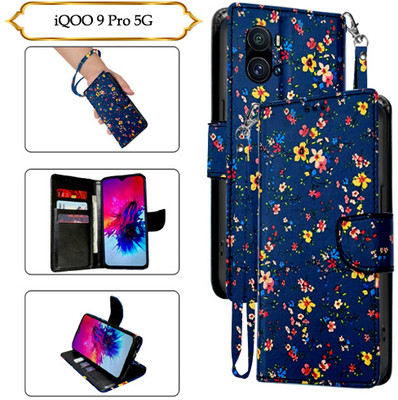 PARGO Flip Cover for iQOO 9 Pro 5G(Blue, Pack of: 1)