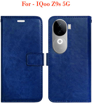 Toklot Flip Cover for IQoo Z9s 5G(Blue)