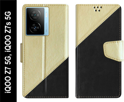 SBMS Flip Cover for iQOO Z7 5G / iQOO Z7s 5G Back Cover Case with Magnatic Closure(Black, Shock Proof, Pack of: 1)