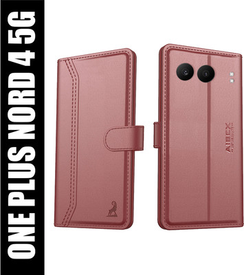 AIBEX Flip Cover for OnePlus Nord 4 5G |Premium Leather Finish | Magnetic Closure | Kickstand Feature(Brown, Magnetic Case, Pack of: 1)