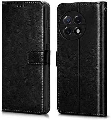 WOW Imagine Flip Cover for 1+ OnePlus 11R 5G Card Pockets Wallet & Stand(Black, Magnetic Case, Pack of: 1)