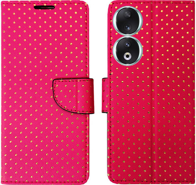 AD Enterprises Flip Cover for Honor 90 5G(Pink, Magnetic Case, Pack of: 1)