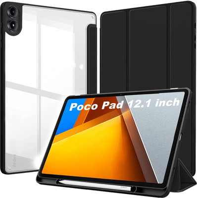 AGEIS Flip Cover for Poco Pad 5G 12.1 inch(Black, Shock Proof, Pack of: 1)
