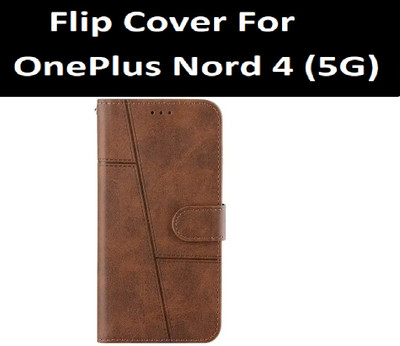 Zelfo Flip Cover for OnePlus Nord 4 (5G)(Brown, Pack of: 1)