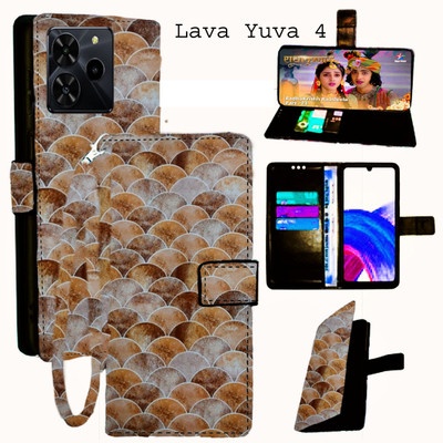 Shanno Enterprises Flip Cover for Lava Yuva 4(Yellow, Pack of: 1)