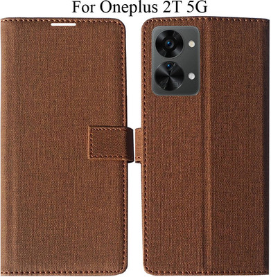 MAXSHAD Flip Cover for Oneplus Nord 2T 5G(Brown, Magnetic Case)