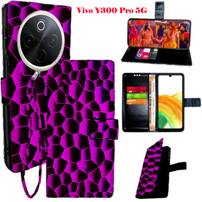 Realgo Flip Cover for Vivo Y300 Pro 5G(Pink, Pack of: 1)