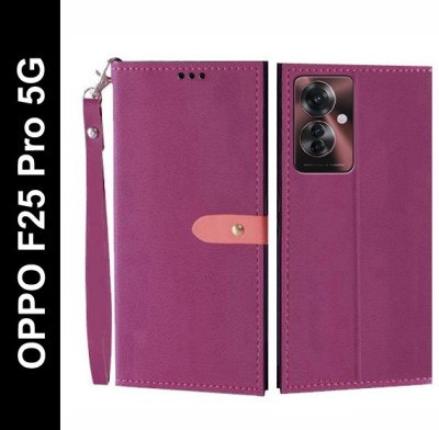 Turncoat Flip Cover for OPPO F25 Pro 5G(Pink, Grip Case, Pack of: 1)