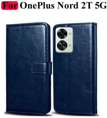 Turncoat Flip Cover for OnePlus Nord 2T 5G(Blue, Grip Case, Pack of: 1)