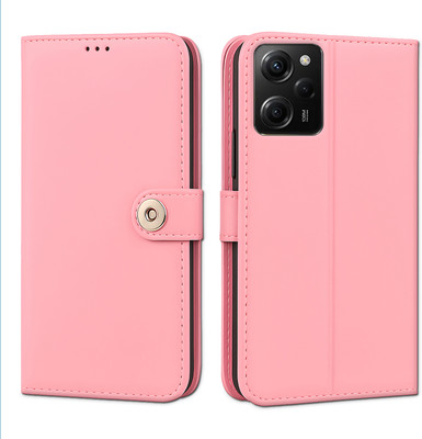 Unirock Flip Cover for POCO X5 Pro 5G(Pink, Dual Protection, Pack of: 1)