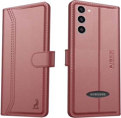 AIBEX Flip Cover for Samsung Galaxy S23 Plus 5G|Vegan PU Leather |Foldable Stand & Pocket |Magnetic Closure(Brown, Cases with Holder, Pack of: 1)