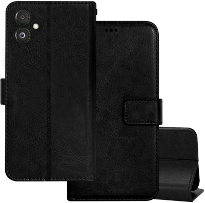 TIKTIK Flip Cover for Samsung F14 5G flip cover | SM-E146B flip cover | Pockets | Wallet | Magnet | Black(Black, Magnetic Case, Pack of: 1)