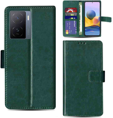 Kalua Mall Flip Cover for IQOO Z7S 5G mobile flip cover | IQOO I2223 mobile flip cover | Green(Green, Magnetic Case, Pack of: 1)