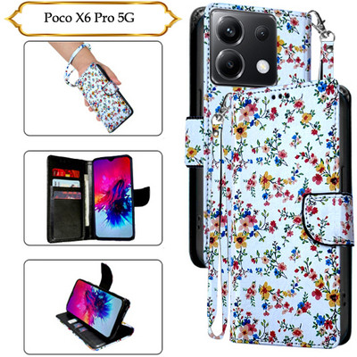 PARGO Flip Cover for Poco X6 Pro 5G(White, Pack of: 1)