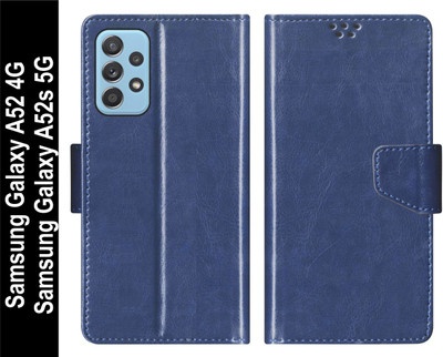 SBMS Flip Cover for Samsung Galaxy A52 4G / Samsung A52s 5G(Blue, Shock Proof, Pack of: 1)