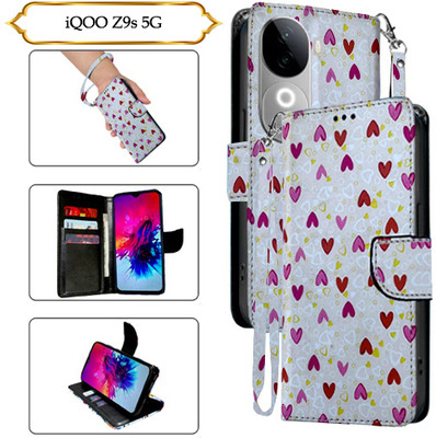 Asmart Flip Cover for iQOO Z9s 5G(White, Pack of: 1)