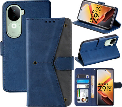 Autofocus Flip Cover for IQOO Z9s 5G(Blue, Camera Bump Protector, Pack of: 1)