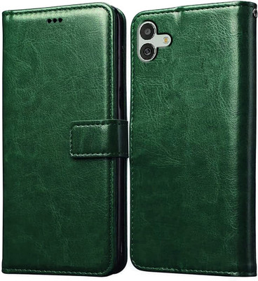 ExclusivePlus Flip Cover for Samsung Galaxy A04E(Green, Dual Protection, Pack of: 1)