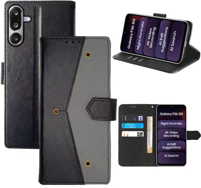 Aaghosh Flip Cover for Samsung Galaxy F36 5G(Black, Shock Proof, Pack of: 1)