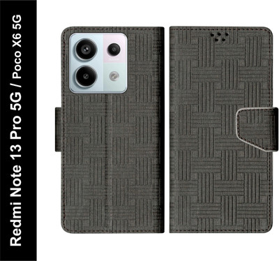 SBMS Flip Cover for REDMI Note 13 Pro 5G / Poco X6 5G(Black, Shock Proof, Pack of: 1)