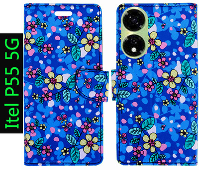 Toklot Flip Cover for Itel P55 5G(Blue, Pack of: 1)