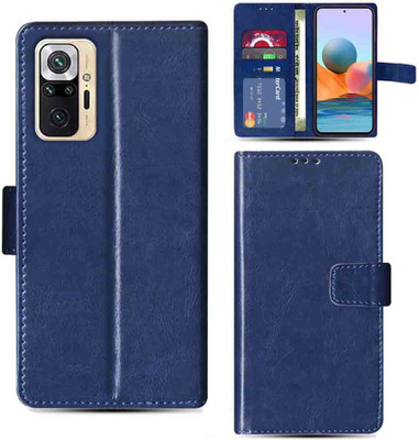 Kalua Mall Flip Cover for Redmi Note 10 Pro max flip cover | Redmi M2101K6I flip cover | Blue(Blue, Magnetic Case, Pack of: 1)