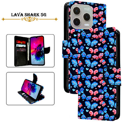 Hpa Flip Cover for Lava Shark 5G(Black, Pack of: 1)