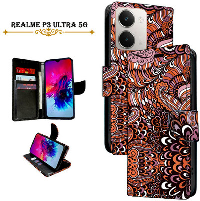 Mxkart Flip Cover for Realme P3 Ultra 5G(Brown, Pack of: 1)