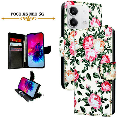 PARGO Flip Cover for Poco X6 Neo 5G(White, Pack of: 1)