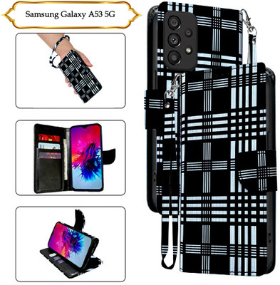 SALGO Flip Cover for Samsung Galaxy A53 5G(Black, Pack of: 1)