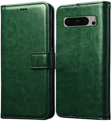 GoPerfect Flip Cover for Google Pixel 8 Pro(Green, Dual Protection, Pack of: 1)