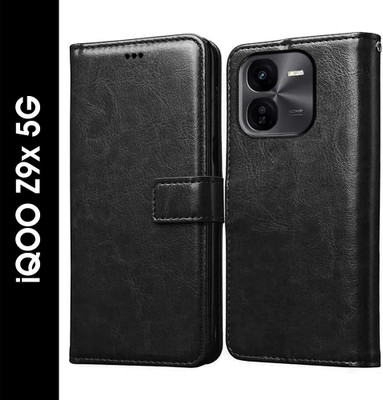 Casotec Flip Cover for iQOO Z9x 5G(Black, Pack of: 1)