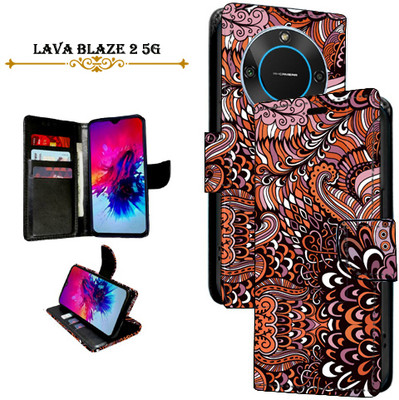 Vacko Flip Cover for Lava Blaze 2 5G(Brown, Pack of: 1)