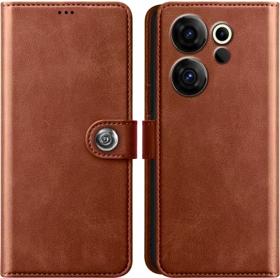 PikTrue Flip Cover for Tecno Camon 20 Premier 5G(Brown, Dual Protection, Pack of: 1)