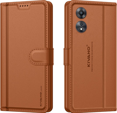 KIVANO LUXE Flip Cover for Oppo A58 5G / Oppo A78 5G(Brown, Magnetic Case, Pack of: 1)