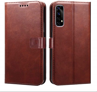 Casesily Flip Cover for Realme Narzo 20 Pro Leather Wallet Case(Brown, Cases with Holder, Pack of: 1)