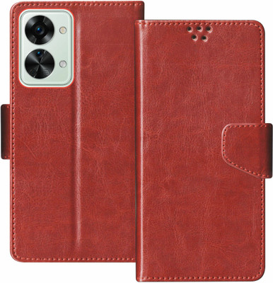 SBMS Flip Cover for OnePlus Nord 2T 5G(Brown, Shock Proof, Pack of: 1)