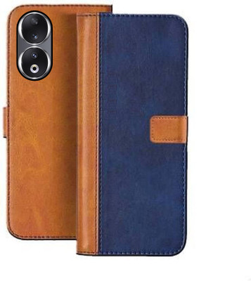GoPerfect Flip Cover for Honor 90 5G(Blue, Brown, Dual Protection, Pack of: 1)