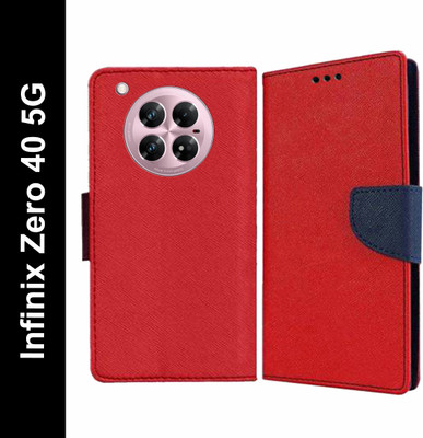 Krumholz Flip Cover for Infinix Zero 40 5G(Red, Dual Protection, Pack of: 1)