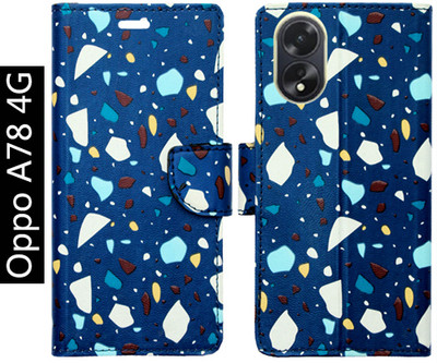 Toklot Flip Cover for Oppo A78 4G(Blue, Pack of: 1)