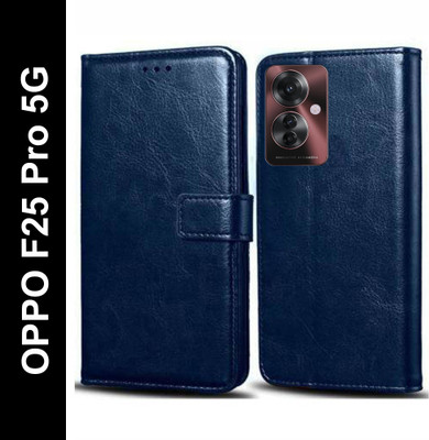 Wynhard Flip Cover for OPPO F25 Pro 5G(Blue, Grip Case, Pack of: 1)