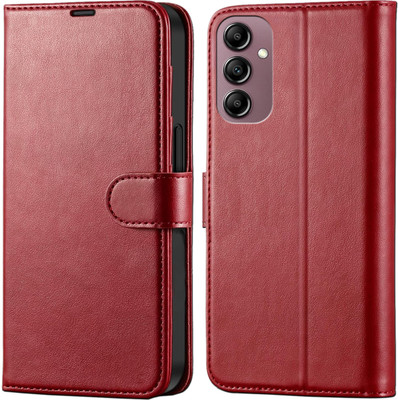 Unirock Flip Cover for Samsung Galaxy A14 5G(Brown, Dual Protection, Pack of: 1)