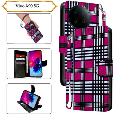 PARGO Flip Cover for Vivo X90 5G(Pink, Pack of: 1)