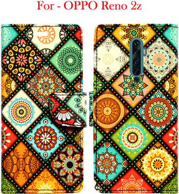 Toklot Flip Cover for OPPO Reno 2z(Orange, Pack of: 1)